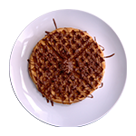 Chocolate Fudge Cake Waffle 